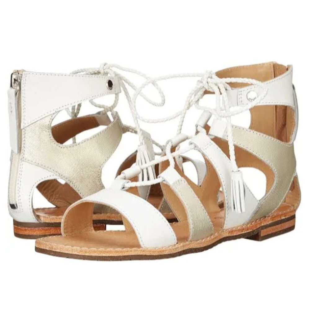 Geox Lace Up Gladiator Leather Sandals